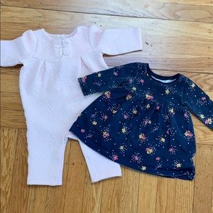 Janie and jack romper and Old Navy dress